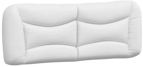 HETFTJN Rückenpolster Bett Wandkissen Bett Kopfteil Headboard - Kopfteil-Kissen Weiß 120 cm Kunstleder für Bett Schlafräume Herbergen Gästezimmer