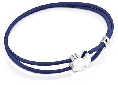 TOUS Pulsera Elástica Azul para Mujer, Colección Sweet Dolls