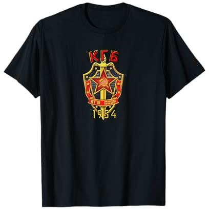 KGB URSS Estrella Roja Rusia Martillo y Hoz Emblema Soviético 1954 Camiseta