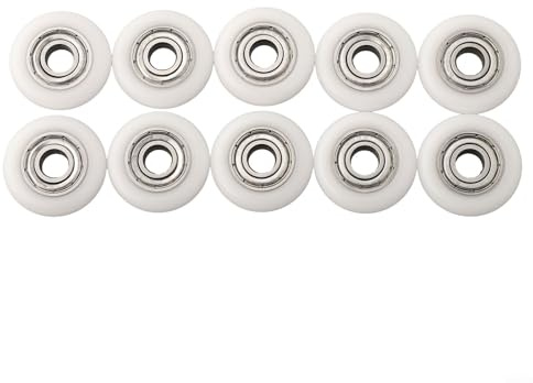 Niceminiwall Rollen für Duschtüren, Glasschiebetürrollen, für Duschen und Kabinen, Glastür (23 mm), 10 Stück