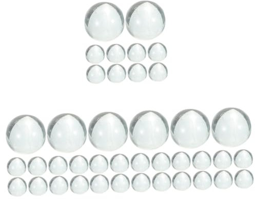 Ciieeo 40pcs Glass Marbles for Vase Fillers Aquarium Decor Small Glass Beads for Jewelry Making for Plant Pots