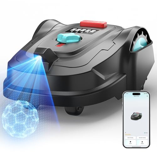 YARDCARE 2026 M800Plus GPS+3D Vision Cordless Robot Lawn Mower with Bow-Shaped Path Mowing, APP Control, Robotic Lawnmower with Obstacle Avoidance, Auto-Charging for Lawns up to 8611 sq.ft