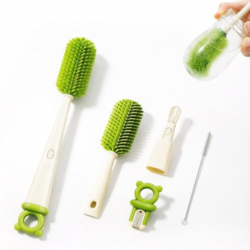 4-in-1 Water Bottle Brushes for Cleaning, Multifunctional Water Bottle Cleaning Brushes, Bottles/Cup Rim/Crevice/Straw Brush Set for Home Kitchen Crevice Cleaning Tools