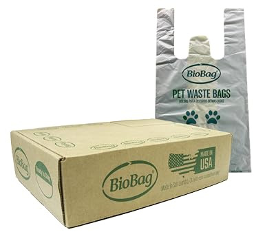 BioBag Hochwertige Haustierkotbeutel mit Griffen, Standardgröße, 150 Stück, ideal für alle Hunderassen