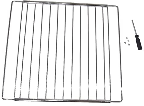 Ufixt Universal Adjustable Oven Grill Shelf – Chrome Extendable Wire Rack (350–560 mm × 320 mm) with Locking Arms & Fixing Screws – Fits Most Gas & Electric Cookers