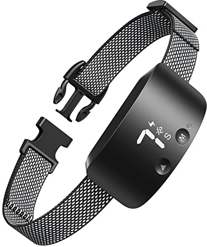 NBJU Bark Collar for Dogs,Rechargeable Anti Barking Training Collar with 7 Adjustable Sensitivity and Intensity Beep Vibration for Small Medium Large Dogs (Black)