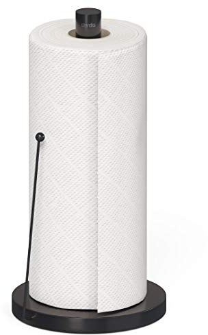 stardis Küchenrollenhalter Simply Edelstahl matt gebürstet Rollenhalter Stabil Und Langlebig Papierrollenhalter (schwarz)