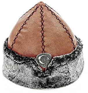 Miss Tesettür Turkish Ottoman Bork Hut, Ertugrul Kunstleder-Pelz-Wintermütze