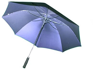 Hochwertiger XXL Golfschirm (extra groß) mit Fiberglas schwarz innen blau, Automatik (HT5939P)