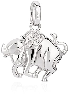 NKlaus Kettenanhänger Sternzeichen 925 Silber Zirkonia Weiß Horoskop Zodiak