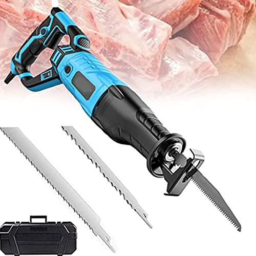 Sierra De Hueso De Carnicero Profesional 900W/1050W/1300W, Sierra Hueso Eléctrica, Máquina De Sierra De Hueso, Máquina De Sierra De Carne, La Mejor Opción para Cortar Huesos,Blue-1050W