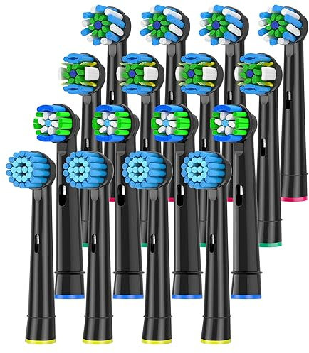 QLEBAO Cabezales de cepillo de dientes compatibles con cepillo de dientes eléctrico Braun Oral B, cabezales de repuesto para cepillo de dientes eléctrico Oral b Vitality Pro Smart Genius Teen Kids