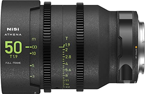 NiSi 50mm T1.9 Athena Prime Cine Objetivos Completo para Canon RF-Mount