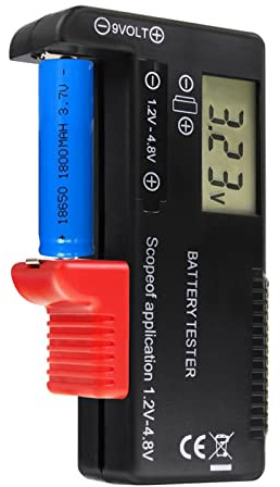Universal Battery Checker Small Digital Battery Capacity Tester Meter for AAA AA C D 9V 3.7V 1.5V Button Cell Household Batteries