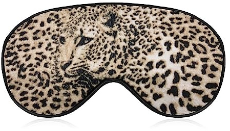 Lustige Schlafmaske für Damen und Herren, Tier-Leopardenmuster, Haut, weiche Augenbinden, Augenmaske zum Schlafen, verstellbares Gummiband, Verdunkelungs-Schlafabdeckung, Augenschutz für Reisen, Sch