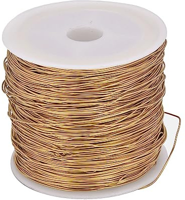 HOCEDO 20 Meter 304 Edelstahldraht, beschichteter Golddraht für die Herstellung von DIY-Schmuck, Draht 0,4/0,5/0,8/1,0 mm