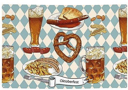 Octoberfest Banner 180x120 CM Beer Festival Backdrop Decoration Beer Glasses Pretzel Sausages Party Supply Yard Banners Photography Background For Wall Front Door Garage