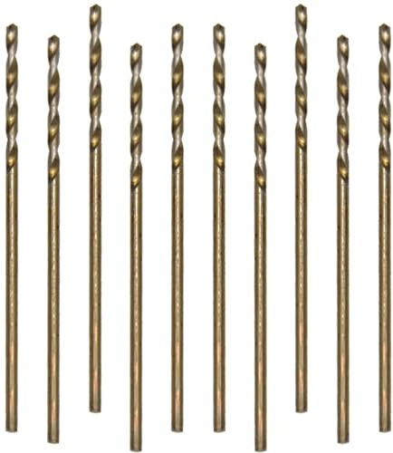 Hocansen 10 Stück HSS Spiralbohrer M35 Cobalt Bohrer Bit Set Kobalt Jobber Bohrer 1mm Metallbohrer für Metall, Edelstahl (1mm/ZT-MH)