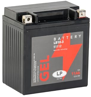 LANDPORT LB10-3 Gel-Batterie 12 V 11 Ah kompatibel mit Aprilia Scarabeo