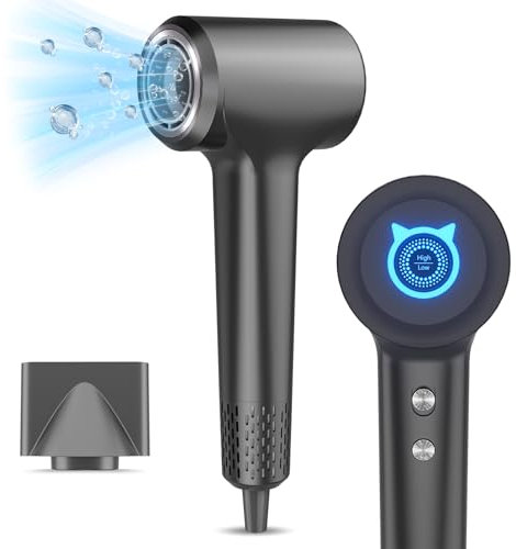 BQSS Hair Dryer, 200 Million Negative Ionic Hairdryer, 110, 000 RPM High Speed Brushless Motor Blow Dryer Fast Drying,57dB Low Noise Travel Hairdryers for Women and Men