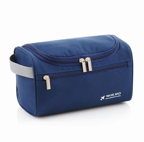 Fyriswho Borsa da toilette per Uomo Borsa da toilette Borsa, Beauty Case da Viaggio Uomo Borsa da Toilette da Viaggio Da Bagno Portatile Organizer da Viaggio Pochette Accessori (Blu)