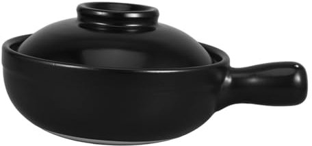 MAGICLULU Olla Arrocera De Piedra Tapa Ollas De Barro Sola Manija Cazuela De Cocina Tradicional Para Gachas De Arroz