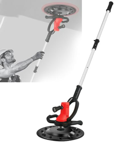 Levigatrice Lucidatrice, Cazzuola Elettrica per Cemento da 1680 W con Manico Rimovibile, 6 velocità Variabile, 280-2800 Giri/Min, Levigatrice Multifunzione per Muro di Cemento