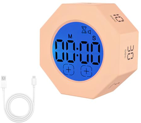 Pomodoro Timer, Digitaler Visueller Würfel Timer, Sensor Flip Timer, LCD-Display, Produktivitäts Digitaler Cube Timer für Küche, Klassenzimmer, Büro