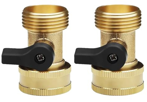 Tesmotor Mini-Kugelhahn aus Messing 3/4 AG x 3/4 IG (2 Stück) | Hochwertiger Absperrkugelhahn mit präziser Kugelsteuerung | Wasserhahnanschluss für Pumpen, Bewässerung & Haushaltsrohre