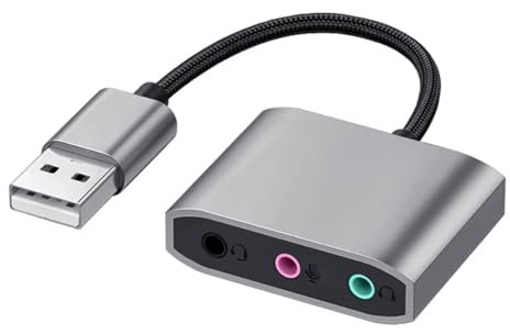 Lbvzxkad Nouvelle Carte Son Externe USB avec Prise Audio 3,5 mm, Câble Adaptateur HiFi pour Microphone, Haut-Parleur, Casque, PC, Ordinateur Portable