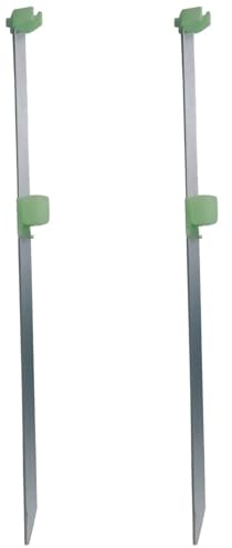 Generico kit 2 picchetto mt. 1,50 pesca surfcasting puntale reggi canne mare alluminio inserti fluo'