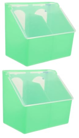 HOUDERCO 2piezas Comedero y Bebedero Colgante para Aves Caja Doble De Alimentación y Agua Adecuada para Palomas Loros y Codornices Diseño Multifuncional y Fácil De Limpiar