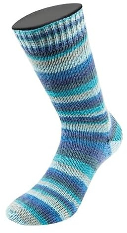 LANA GROSSA Meilenweit Granita | Sockenklassiker, bedruckt und waschmaschinenfest | Handstrickgarn aus 80% Schurwolle & 20% Polyamid | 100g Wolle zum Stricken & Häkeln | 420m Garn FB 1803