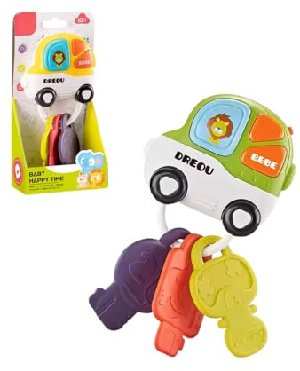 MADY – Autoschlüssel-Spielzeug für Babys – musikspielzeug baby 6 monate –Sensorischer Beißring mit Geräuschen und Farben, Sicher für das Zahnen – Frühkindliche Förderung ab 6 Monaten –