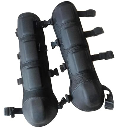 F Fityle Lot de 2 genouillères de jardinage réglables, protège-tibias, protège-genoux, protège-jambes, pour débroussailleuse, jardin, homme