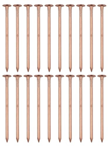 Vasiumic Clavos de cobre puro para matar tocones de árbol de 65 mm, 75 mm, picos de eliminación de raíces para matar árboles y eliminar tocones de manera efectiva, herramientas de hardware, paquete de