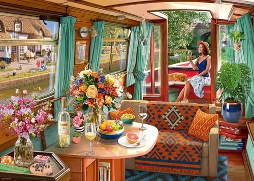 Ravensburger View From My Window No.1 CANAL BOAT 1000 Piece Puzzle
