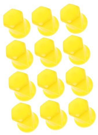 ULTECHNOVO Indicatori Gialli per Dadi del Copriruota in Plastico 33mm, 24 Pezzi, Design di Fissaggio Sicuro per Dadi dei Pneumatici di Automobili e Camion in Condizioni Meteo Avverse