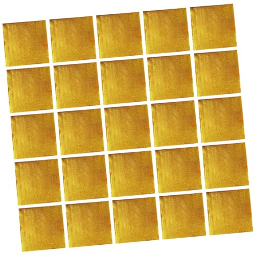 GRIRIW 500 Stück Goldene Aluminium Verpackungsfolie als Folien Bonbonpapier und Praktisch für Geschenkverpackungen bei Shower und Valentinstag