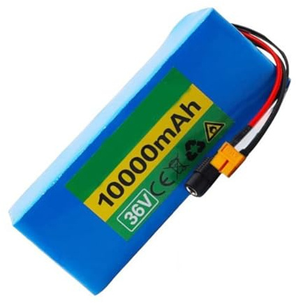 36V Batería para Bicicleta Eléctrica Plegable 10S2P 10Ah Baterías De Litio De Repuesto para Patinetes Eléctricos con 42V 2A Cargador XT30+JST