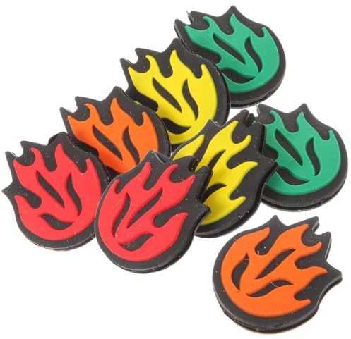 PLAFOPE Amortisseur de Vibrations pour Tennis, Lot de 8 en Silicone | Motif Cartoon, Flexible et Résistant à L’usure, pour Match de Tennis, Adapté aux Joueurs Professionnels