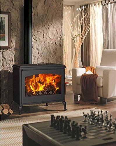 PANADERO Provence 11504 Holzofen mit Backofen, 12 kW, belüftet, 280 m³, Doppelte Verbrennung, Glas immer sauber