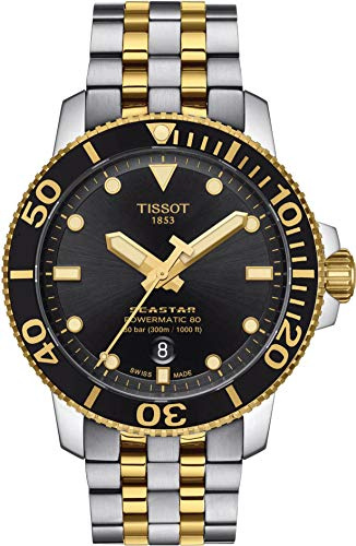 Tissot Herren-Armbanduhr Seastar 660/1000 Edelstahl Casual Gelbgold 1N14, Grau T1204072205100, Gelbgold 1N14, Grau