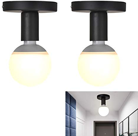 Support Douille E27 Murale Plafonnier - Base pour Lampe Support, Noir
