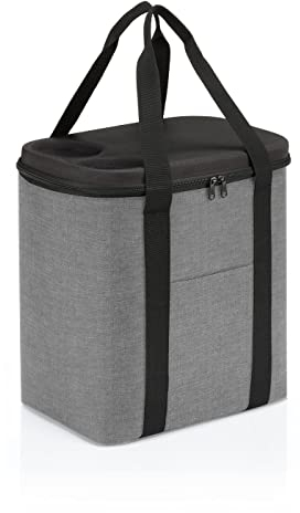 reisenthel coolerbag XL - XL Kühltasche aus hochwertigem Polyestergewebe Ideal für das Picknick, den Einkauf und unterwegs, Couleur:twist silver