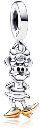 HAEPIAR S925 Sterling Silber Charme für Armband Halskette Charm Dangle 100th Mouse Lady für Frauen Mädchen Geburtstag Geschenke