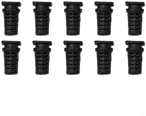 Paquete de 10 conectores de prensaestopas, mangas de goma para aliviar la tensión, para enchufes de aviación, herramientas eléctricas, protección de cable de taladro eléctrico (5 mm-negro)