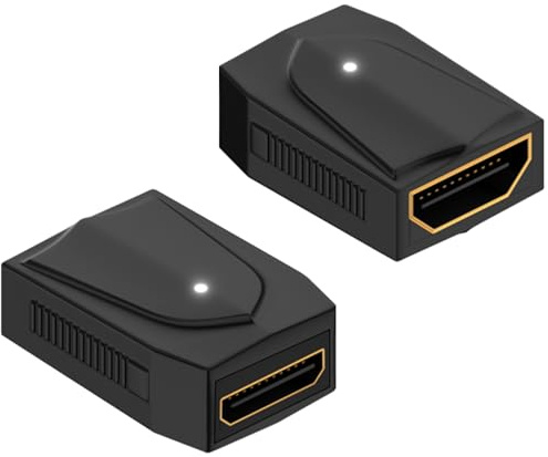 Duttek Acoplador HDMI a Mini HDMI de 8K, Adaptador HDMI Hembra a Mini HDMI de 48 Gbps, Compatible con HDR dinámico para 8K a 60Hz, 4K a 120Hz para televisores de Alta definición, PS5, portátiles,