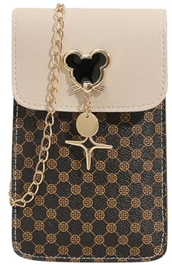KBRPEY Retrò Borsa Tracolla per Cellulare Borse Mano PU Pelle con Patta Porta Cellulare da Collo Borsa a Tracolla Cinghie Regolabili Staccabili, Stampa Borsa Tracolla Donna