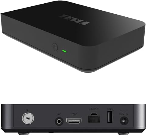 Tesla Mediabox XT850 4K Android TV Box mit DVB-T2 Tuner - Hybrid TV Receiver, Google Zertifiziert, Netflix 4K, Prime Video 4K, Disney+ 4K, WiFi WLAN, Dolby Digital Plus, Bluetooth + M@TEC HDMI Kabel